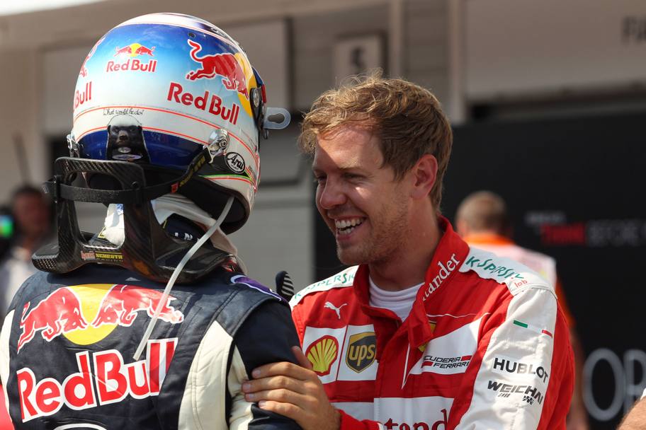 Daniel Ricciardo e Sebastian Vettel (LaPresse)